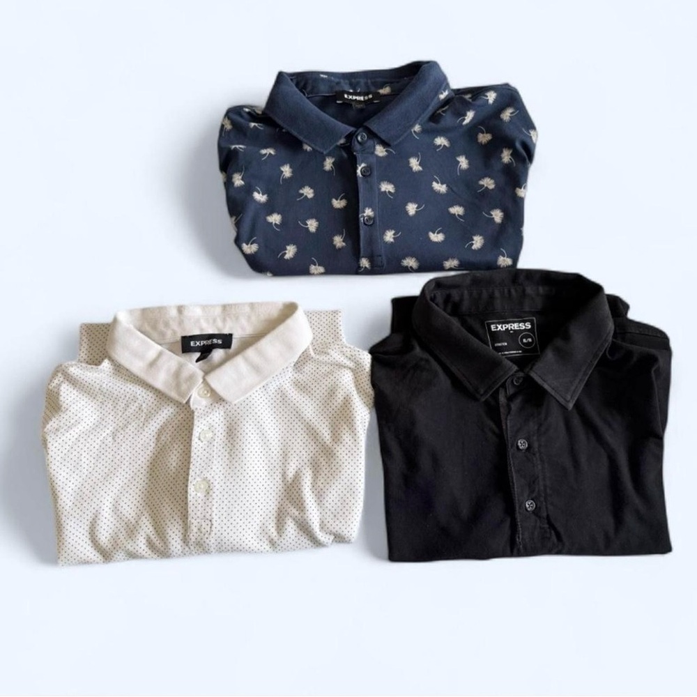 LIKE NEW Express Polo Shirts Bundle - XL